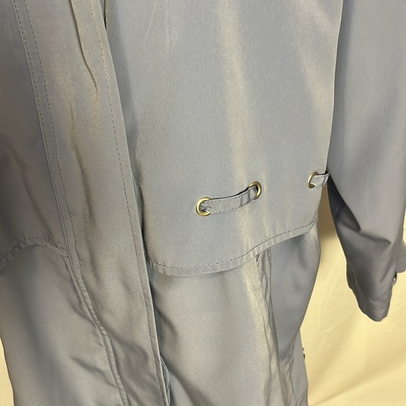 Vintage CS lightweight coat: (L) periwinkle with cream. Grommet and rope trim. - Picture 6 of 11